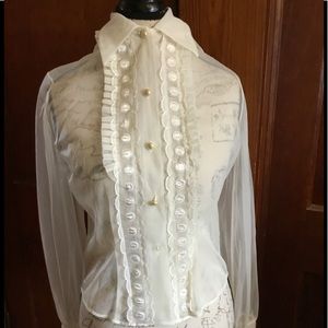 Vintage nylon soft blouse